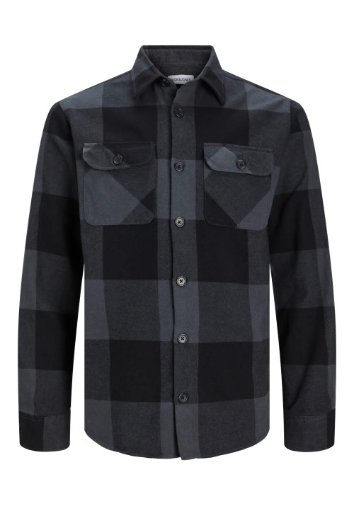 Ανδρικό Πουκάμισο Overshirt Jack & Jones JJEDarren Overshirt LS Noos 12248409 Asphalt