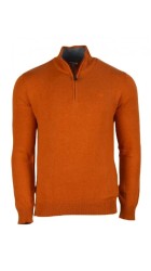 Aνδρικό Βαμβακερό Πλεκτό με Φερμουάρ Gnious 21-300187-3570  Πορτοκαλί