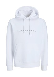 Ανδρικό Φούτερ Jack & Jones JJEstar JJ Sweat Hood Noos 12233972 Λευκό