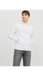 Ανδρικό Φούτερ Jack & Jones JJEstar JJ Sweat Hood Noos 12233972 Λευκό