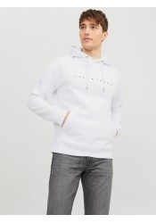 Ανδρικό Φούτερ Jack & Jones JJEstar JJ Sweat Hood Noos 12233972 Λευκό