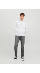 Ανδρικό Φούτερ Jack & Jones JJEstar JJ Sweat Hood Noos 12233972 Λευκό