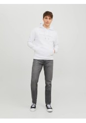 Ανδρικό Φούτερ Jack & Jones JJEstar JJ Sweat Hood Noos 12233972 Λευκό