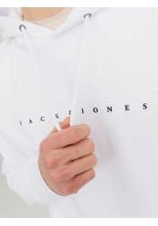 Ανδρικό Φούτερ Jack & Jones JJEstar JJ Sweat Hood Noos 12233972 Λευκό