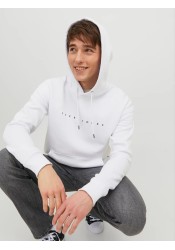 Ανδρικό Φούτερ Jack & Jones JJEstar JJ Sweat Hood Noos 12233972 Λευκό