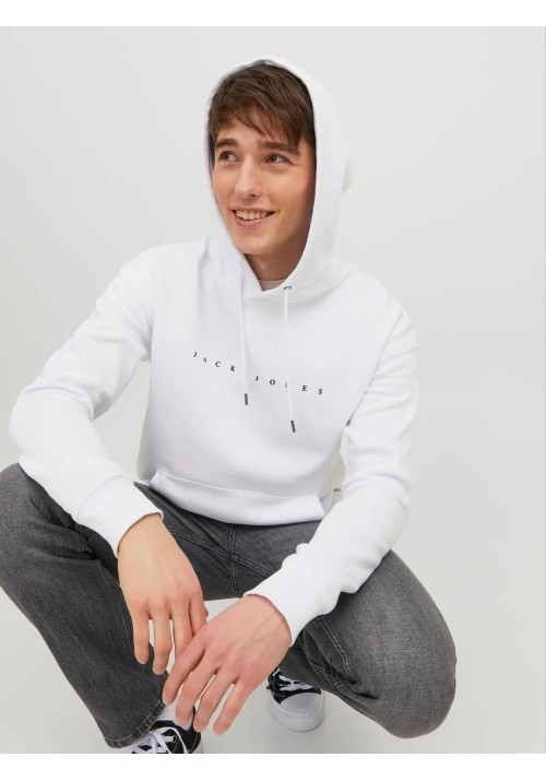 Ανδρικό Φούτερ Jack & Jones JJEstar JJ Sweat Hood Noos 12233972 Λευκό