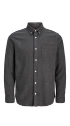 Ανδρικό Πουκάμισο Jack & Jones Jprblubrook Twill Solid L/S Shirt LN 12282353 Γκρι