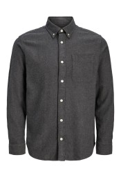 Ανδρικό Πουκάμισο Jack & Jones Jprblubrook Twill Solid L/S Shirt LN 12282353 Γκρι