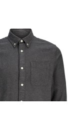 Ανδρικό Πουκάμισο Jack & Jones Jprblubrook Twill Solid L/S Shirt LN 12282353 Γκρι