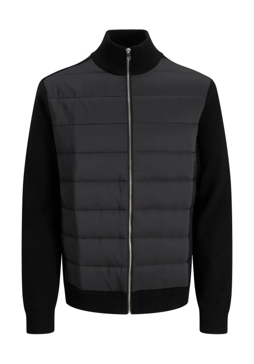 Ανδρικό Μπουφάν Jack & Jones JJEPerfect Knit Hybrid Cariigan SN 12279136 Black