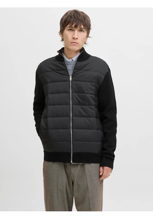 Ανδρικό Μπουφάν Jack & Jones JJEPerfect Knit Hybrid Cariigan SN 12279136 Black