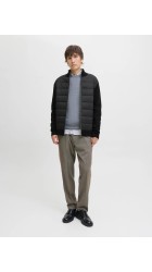 Ανδρικό Μπουφάν Jack & Jones JJEPerfect Knit Hybrid Cariigan SN 12279136 Black