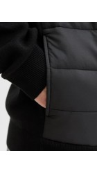 Ανδρικό Μπουφάν Jack & Jones JJEPerfect Knit Hybrid Cariigan SN 12279136 Black