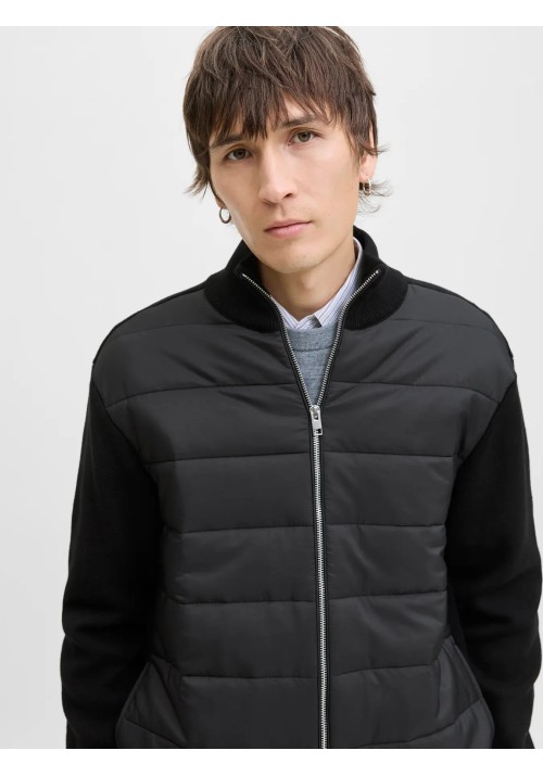 Ανδρικό Μπουφάν Jack & Jones JJEPerfect Knit Hybrid Cariigan SN 12279136 Black