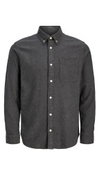 Ανδρικό Πουκάμισο Jack & Jones Jprblubrook Twill Solid L/S Shirt LN 12282353 Γκρι