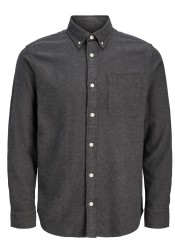Ανδρικό Πουκάμισο Jack & Jones Jprblubrook Twill Solid L/S Shirt LN 12282353 Γκρι
