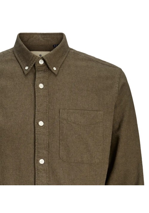 Ανδρικό Πουκάμισο Jack & Jones Jprblubrook Twill Solid L/S Shirt LN 12282353 Stone Gray