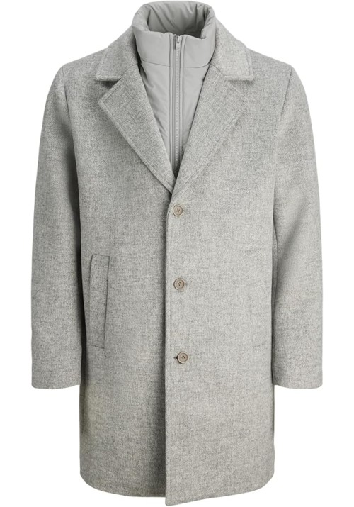 Ανδρικό Παλτό JACK & JONES JPRBLASTANFORD OVERCOAT 12286263 Grey melange