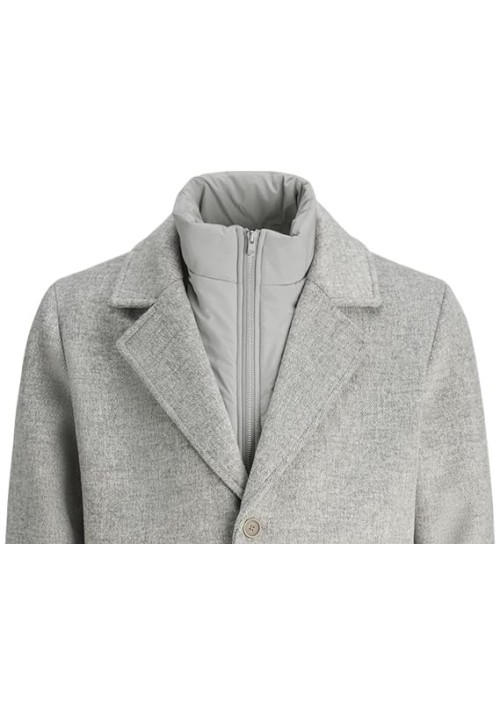 Ανδρικό Παλτό JACK & JONES JPRBLASTANFORD OVERCOAT 12286263 Grey melange