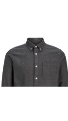 Ανδρικό Πουκάμισο Jack & Jones Jprblubrook Twill Solid L/S Shirt LN 12282353 Γκρι