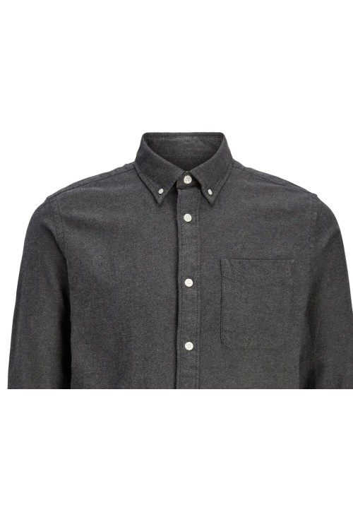 Ανδρικό Πουκάμισο Jack & Jones Jprblubrook Twill Solid L/S Shirt LN 12282353 Γκρι