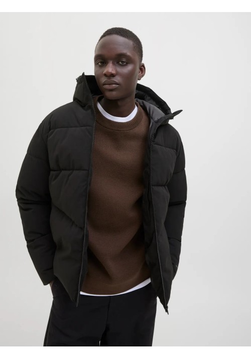 Ανδρικό Μπουφάν Puffer Jack & Jones JJGlobal Puffer Jacket 12283517 Μαύρο