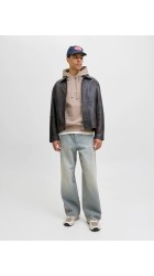 Ανδρικό Φούτερ Jack & Jones Jornorrebro EMB Sweat Hood Noos 12282861 Mocha Meringue