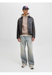Ανδρικό Φούτερ Jack & Jones Jornorrebro EMB Sweat Hood Noos 12282861 Mocha Meringue