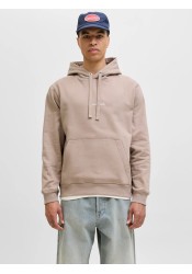 Ανδρικό Φούτερ Jack & Jones Jornorrebro EMB Sweat Hood Noos 12282861 Mocha Meringue