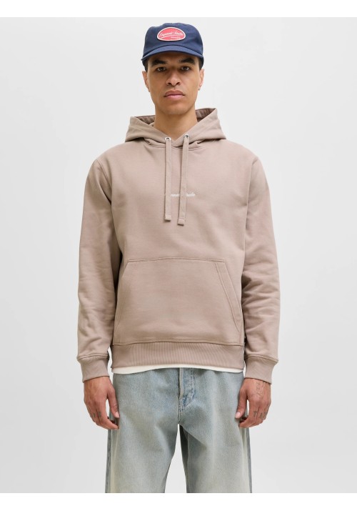 Ανδρικό Φούτερ Jack & Jones Jornorrebro EMB Sweat Hood Noos 12282861 Mocha Meringue