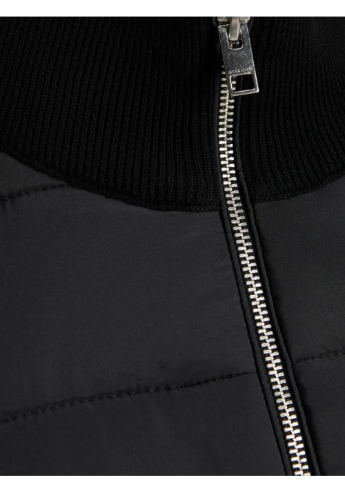 Ανδρικό Μπουφάν Jack & Jones JJEPerfect Knit Hybrid Cariigan SN 12279136 Black