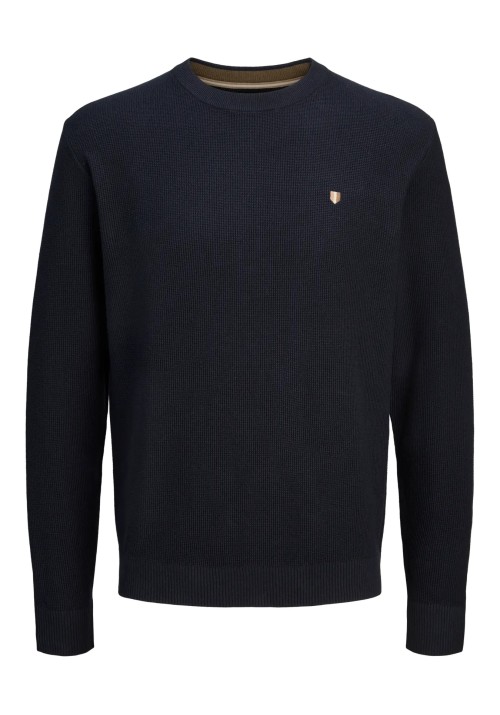 Ανδρικό Πλεκτό Βαμβακερό Jack & Jones JPRBlurex Knit Crew Neck LN  12284353 Seaborne
