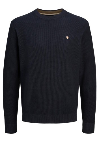 Ανδρικό Πλεκτό Βαμβακερό Jack & Jones JPRBlurex Knit Crew Neck LN  12284353 Seaborne