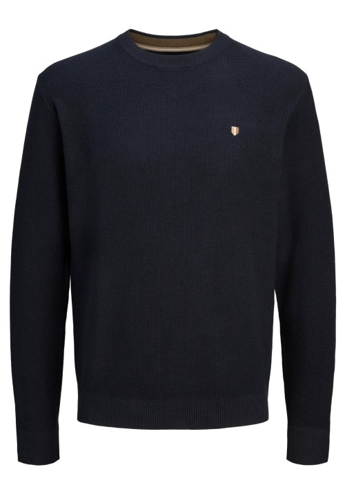Ανδρικό Πλεκτό Βαμβακερό Jack & Jones JPRBlurex Knit Crew Neck LN  12284353 Seaborne
