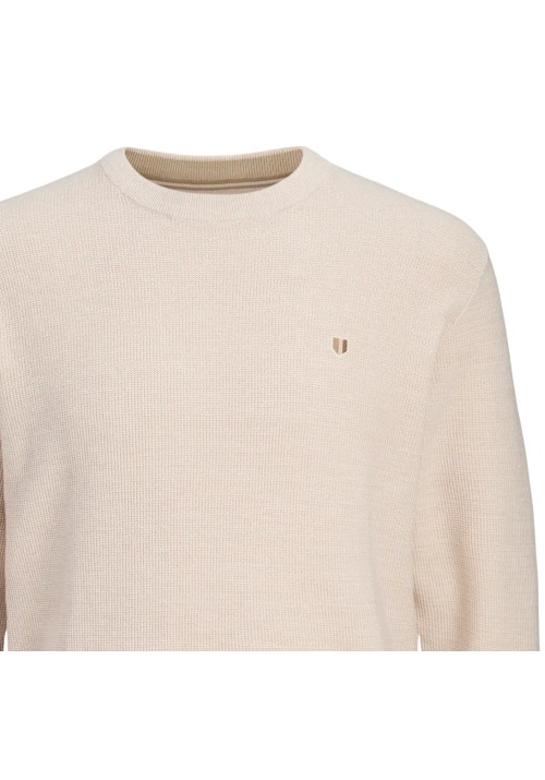 Ανδρικό Πλεκτό Βαμβακερό Jack & Jones JPRBlurex Knit Crew Neck LN  12284353 Whitecap Gray