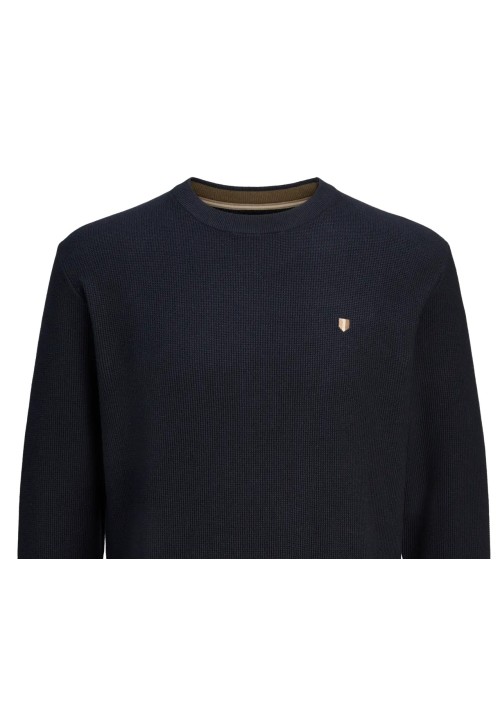 Ανδρικό Πλεκτό Βαμβακερό Jack & Jones JPRBlurex Knit Crew Neck LN  12284353 Seaborne