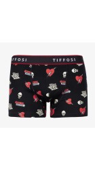 Ανδρικό Μποξεράκι Tiffosi 10052780 Yusuf Skulls Print Μαύρο