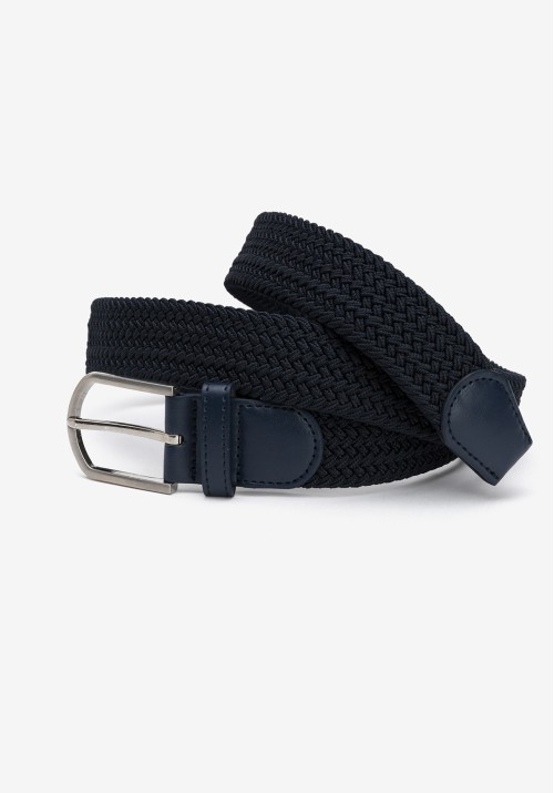 Ανδρική Ελαστική Ζώνη Πλεκτή Tiffosi 10023933-790 Μπλε