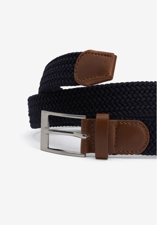 Ανδρική Ελαστική Ζώνη Πλεκτή Tiffosi 10017187-790 Μπλε