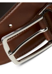 Ανδρική Ζώνη Δερμάτινη Jack & Jones Jacchristopher Belt Noos 12136795 Cognac Normal buckle