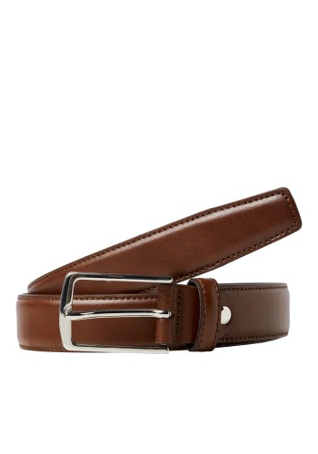 Ανδρική Ζώνη Δερμάτινη Jack & Jones Jacchristopher Belt Noos 12136795 Cognac Normal buckle