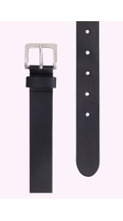 Ανδρική Ζώνη Δερμάτινη Petrol 40381 Μαύρη