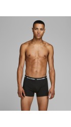 Ανδρικά Μποξεράκια 3Pack Jack & Jones 12171944 Μαύρα