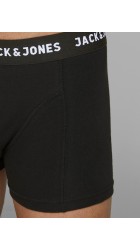 Ανδρικά Μποξεράκια 3Pack Jack & Jones 12171944 Μαύρα