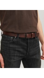 Ανδρική Ζώνη Δερμάτινη Jack & Jones Jacroma Leatfher 12242687 Brown Stone