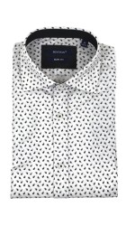 Ανδρικό Πουκάμισο με Στενή Γραμμή Boston 1895-12 Μακρυμάνικο  Γκρι