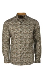 Ανδρικό Πουκάμισο με Στενή Γραμμή Boston 18954-4 Μακρυμάνικο Λαδί