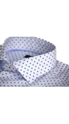 Aνδρικό  Πουκάμισο Boston 2360-2  με μικροσχέδιο Μακρυμάνικο Λευκό