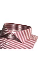 Ανδρικό Πουκάμισο με Στενή Γραμμή Boston 7708-8 Μακρυμάνικο  Ριγέ Κόκκινο