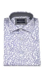 Ανδρικό Πουκάμισο με Στενή Γραμμή Boston 300-2 Μακρυμάνικο Λευκό